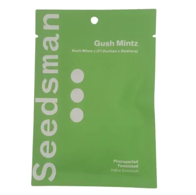 Graine de collection Gush Mintz Seedsman - Kush Mintz x (F1 Durban x Gushers) féminisée.