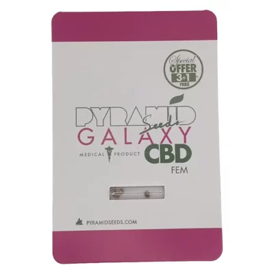Graine de cannabis féminisée Galaxy CBD Pyramid Seeds - Croisement Afghani x Northern Lights.